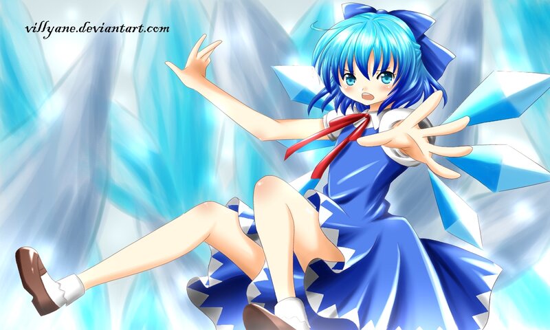 Blue-haired Girl in Dress — Blue, Dynamic