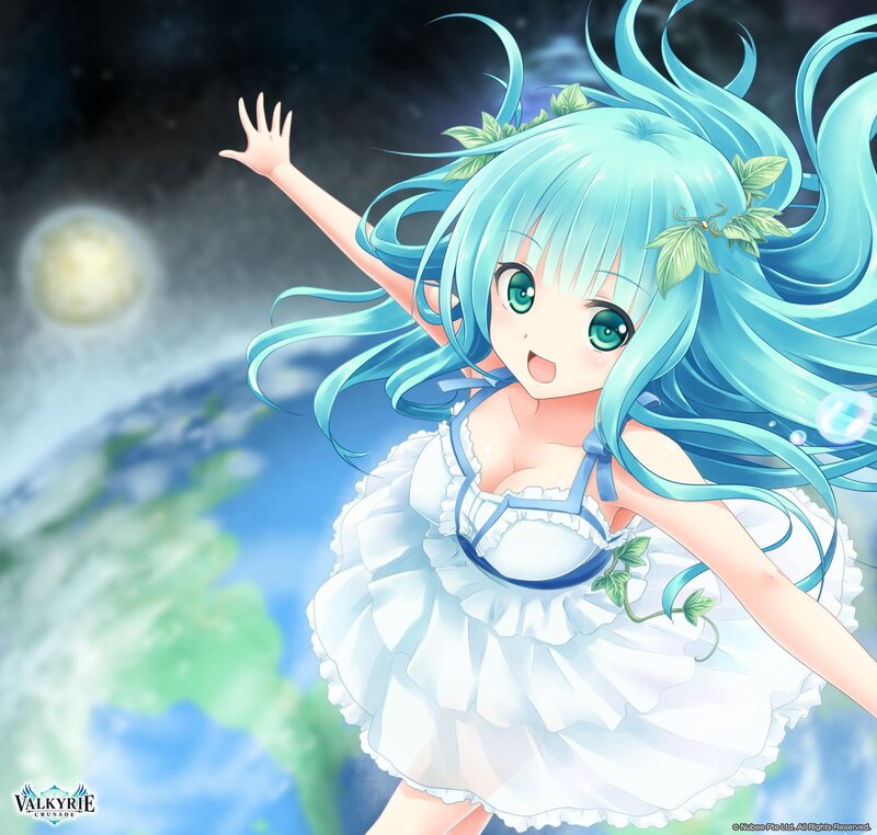 Blue-haired Girl in Dress — Blue, Joyful, Night