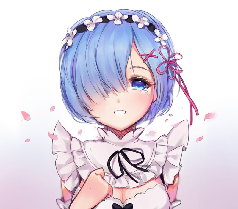 Blue-haired Girl in Dress — Blue, Melancholic