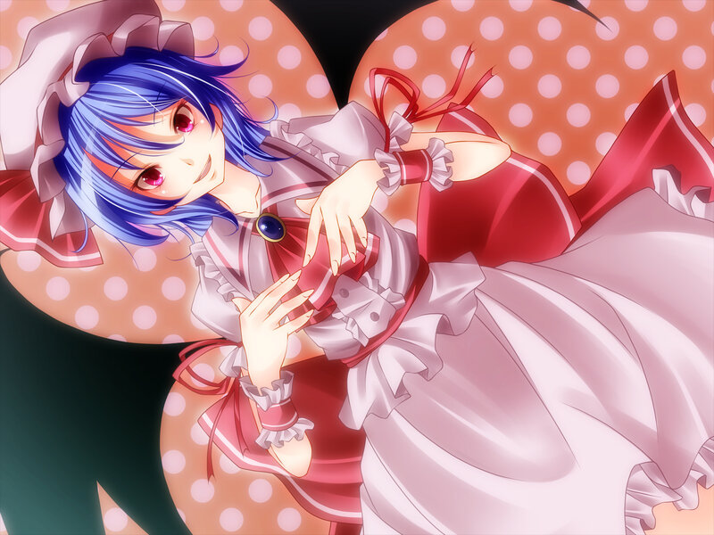 Blue-haired Girl in Dress — Pink