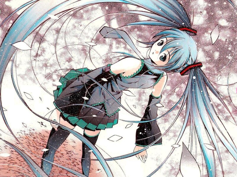 Blue-haired Girl in Dress