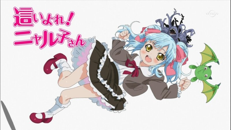 Blue-haired Girl in Dress — White, Playful, Anime
