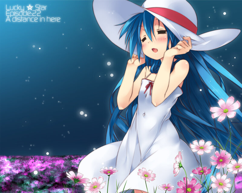 Blue-haired Girl in Field — Blue