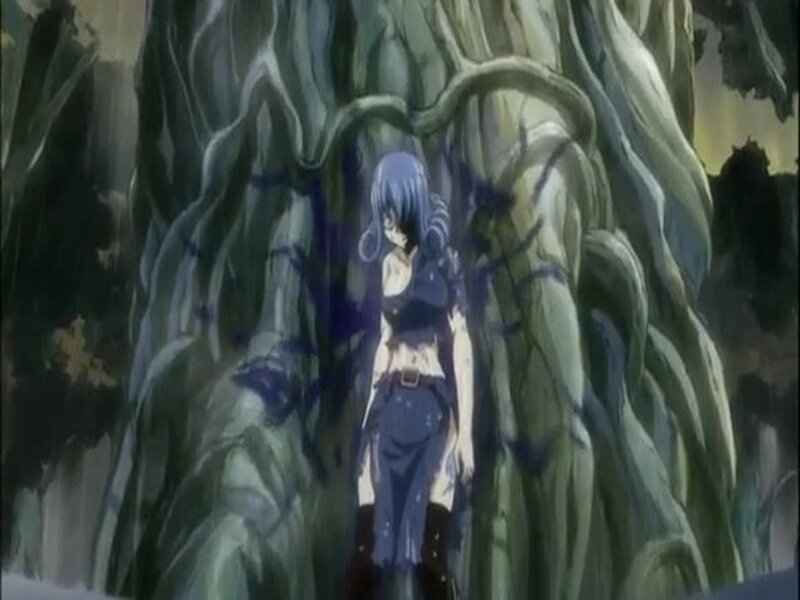 Blue-haired Girl in Forest — Green, Dramatic