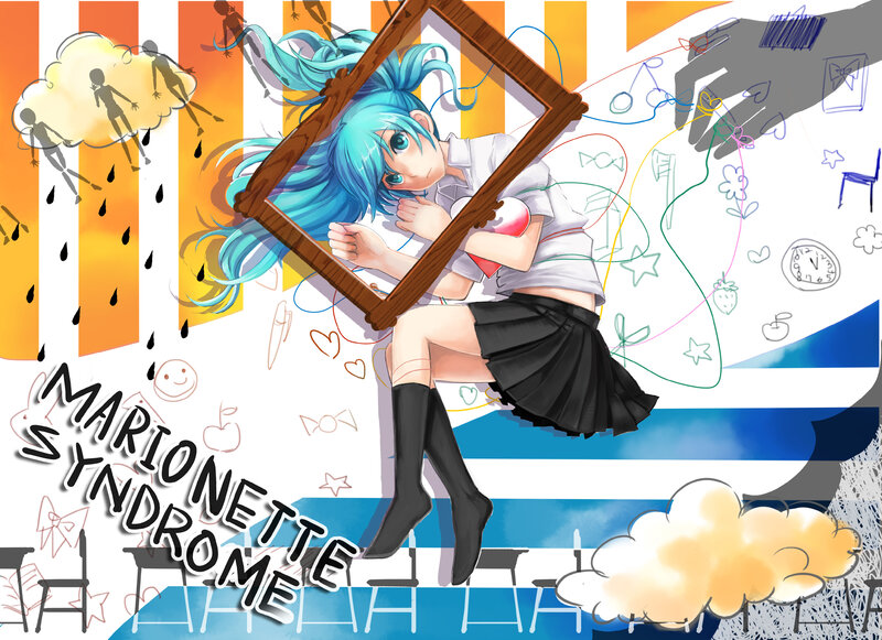 Blue-haired Girl in Frame
