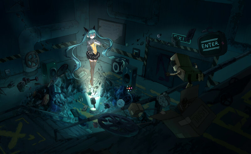 Blue-haired Girl in Junk
