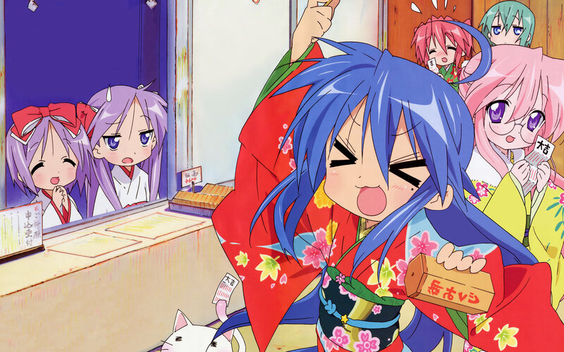 Blue-haired Girl in Kimono — Blue, Chaotic