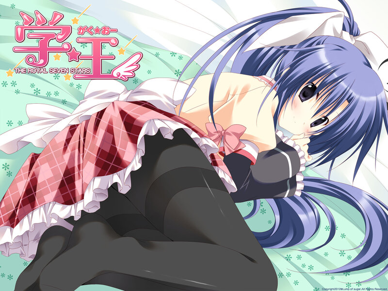 Blue-haired Girl in Maid Outfit — Blue, Calm