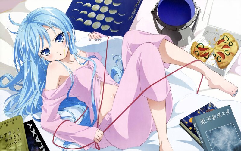 Blue-haired Girl in Pajamas — Blue