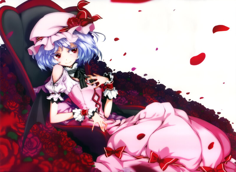 Blue-haired Girl in Pink Dress — Dramatic, Anime