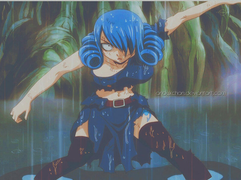 Blue-haired Girl in Rain — Blue, Dramatic, Anime