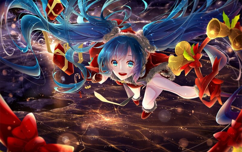 Blue-haired Girl in Red Coat