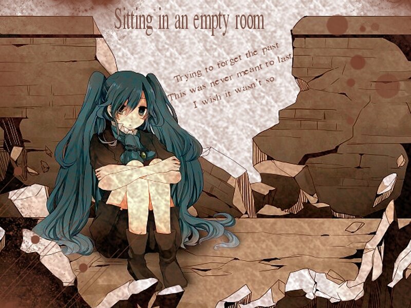 Blue-haired Girl in Ruins — Brown