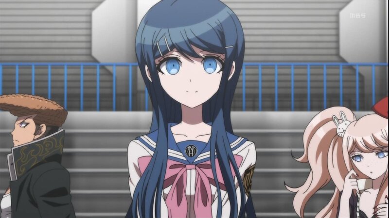 Blue-haired Girl in School Uniform — Blue, Neutral