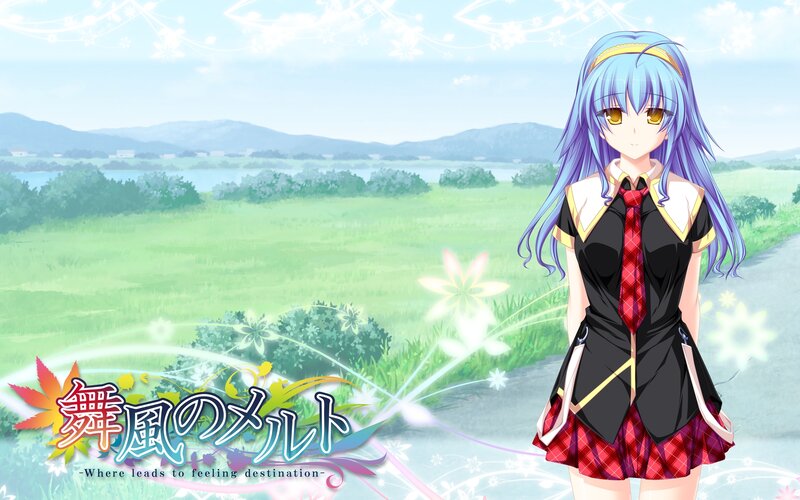 Blue-haired Girl in School Uniform — Green
