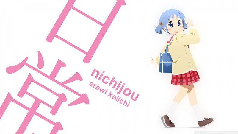 Blue-haired Girl in School Uniform — White