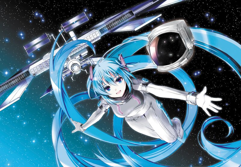 Blue-haired Girl in Space — Blue, Dynamic
