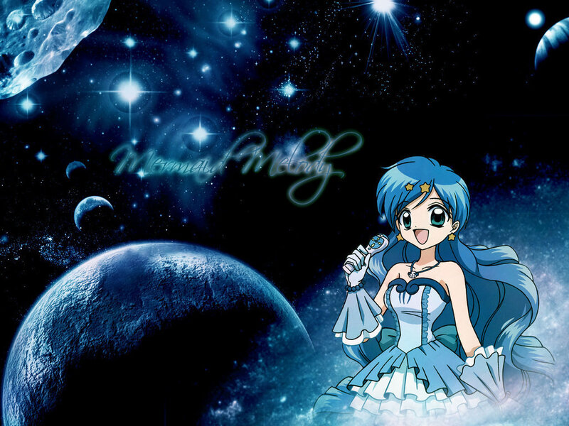 Blue-haired Girl in Space — Blue, Fantastical