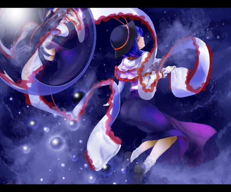 Blue-haired Girl in Space — Purple