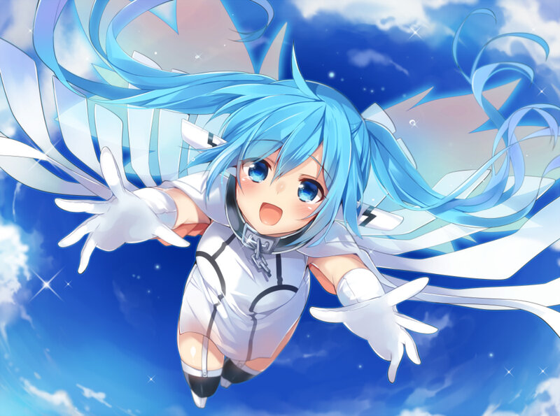 Blue-haired Girl in Space Suit