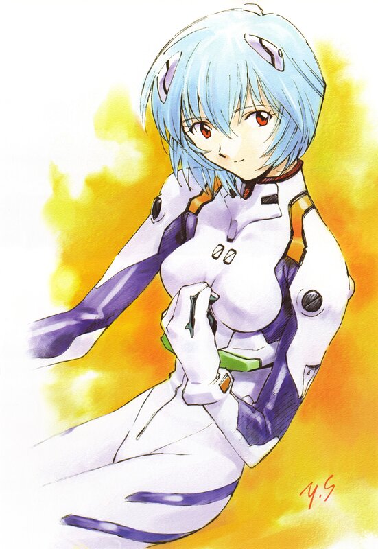 Blue-haired Girl in Suit — White, Dramatic, Manga