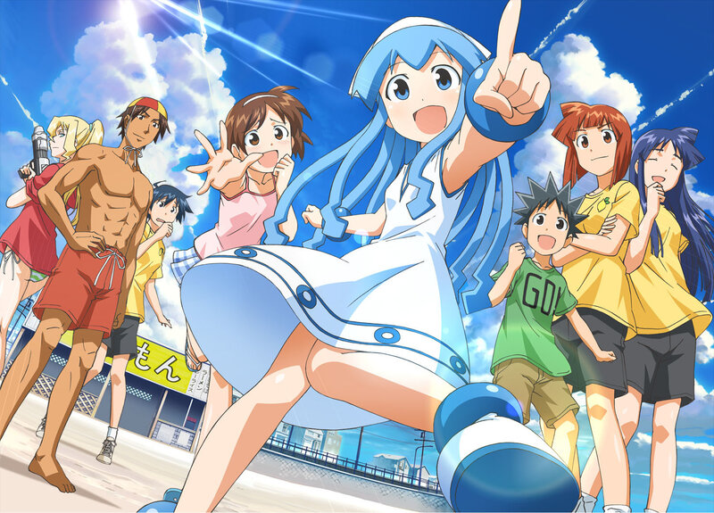 Blue-haired Girl in Swimsuit — Blue