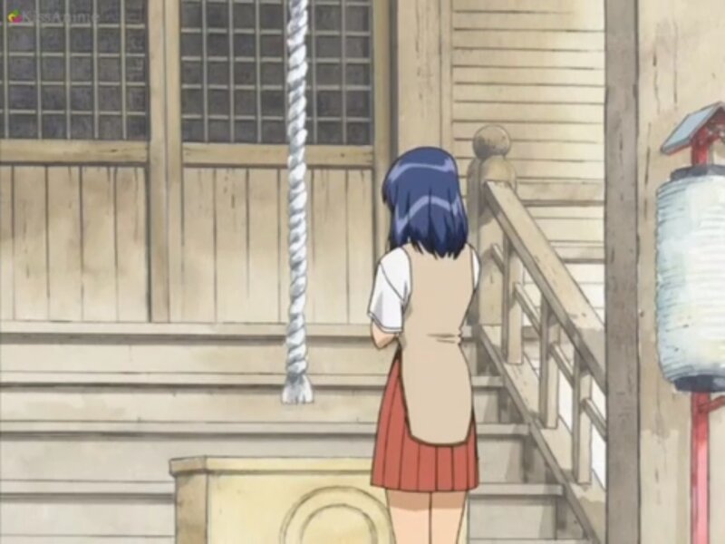 Blue-haired Girl in Uniform — Blue, Calm, Afternoon, Anime