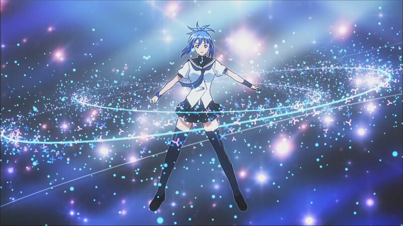 Blue-haired Girl in Uniform — Blue, Magical