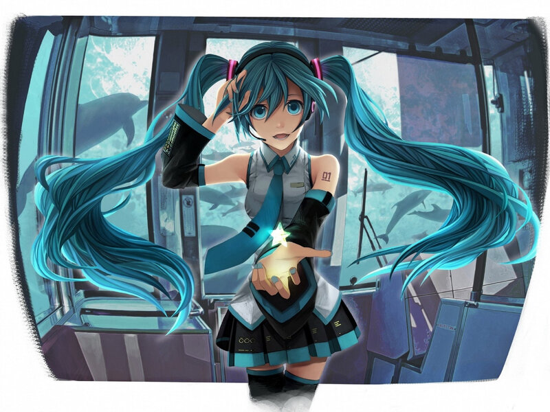 Blue-haired Girl in Vehicle