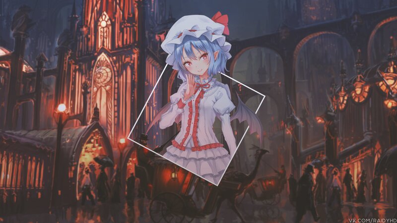 Blue-haired Girl in White Dress — Dramatic, Night