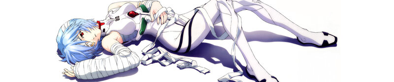 Blue-haired girl in white suit