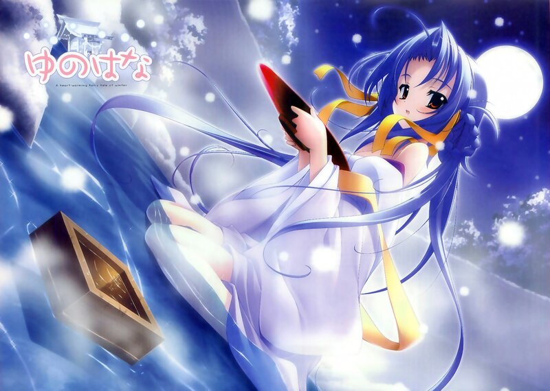 Blue-haired Girl in White