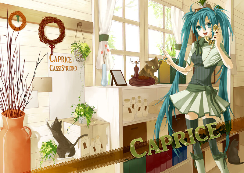 Blue-haired Girl on Phone — Green