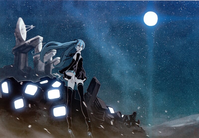 Blue-haired Girl on Ruins — Blue