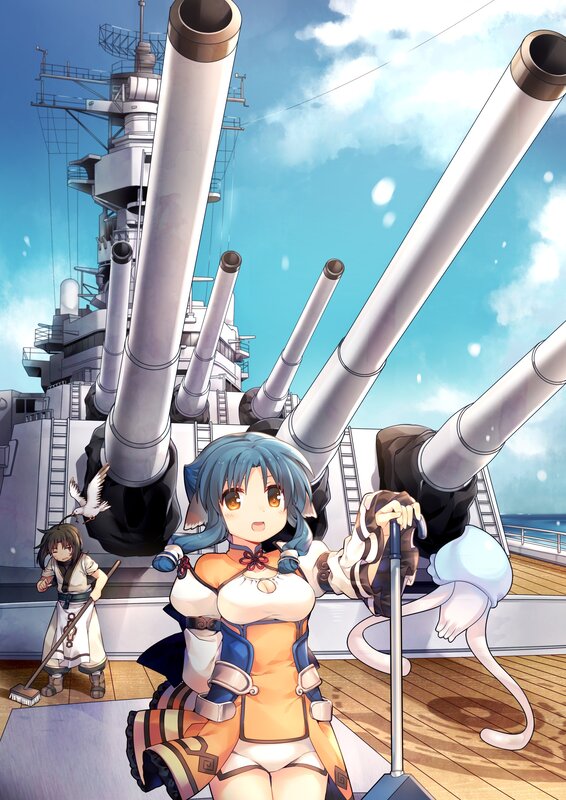 Blue-haired Girl on Ship — Blue
