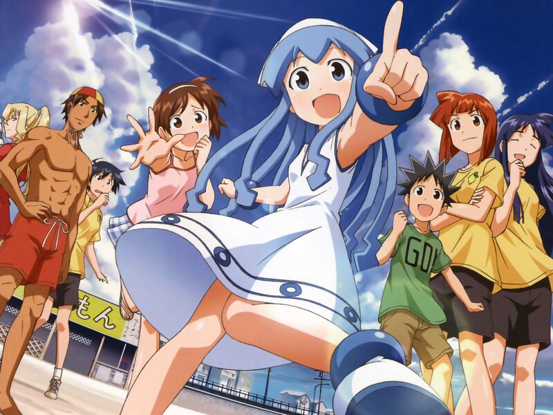 Blue-haired Girl Pointing — Blue, Energetic