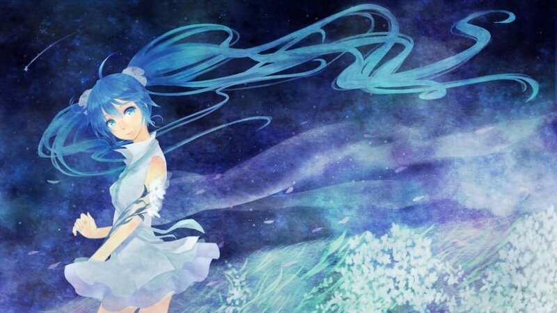 Blue-haired Girl Running — Blue, Dreamy