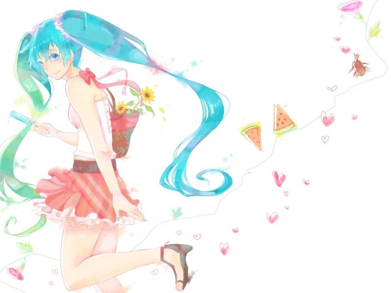 Blue-haired Girl Running — Cyan