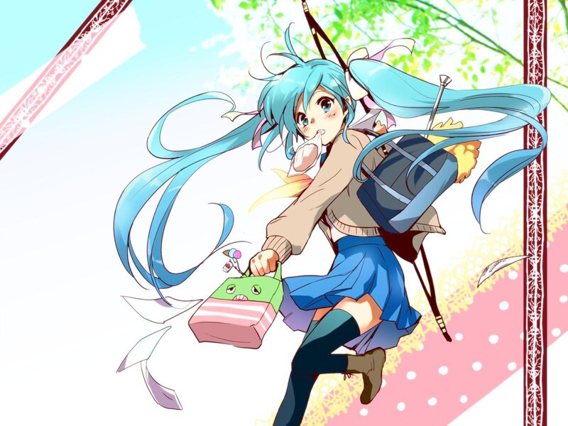 Blue-haired Girl Running