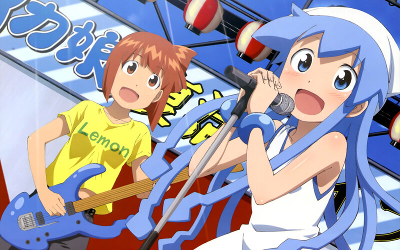 Blue-haired Girl Singing — Blue