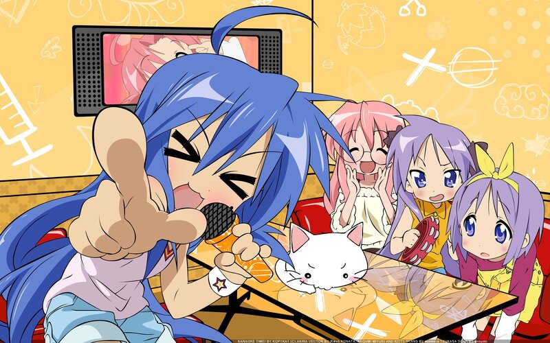 Blue-haired Girl Singing — Yellow