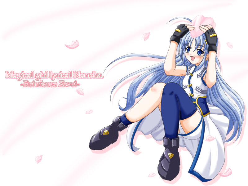 Blue-haired Girl Sitting — White
