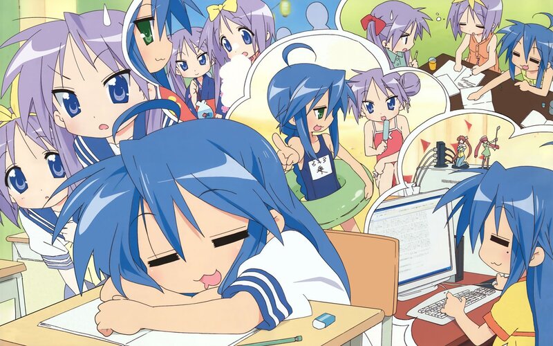 Blue-haired Girl Sleeping — Blue, Calm, Afternoon