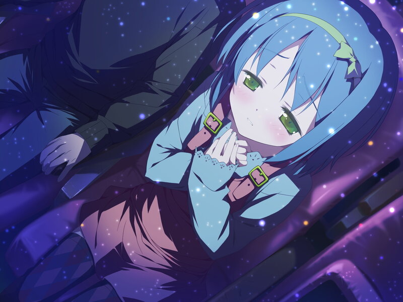 Blue-haired Girl Sleeping — Purple, Calm