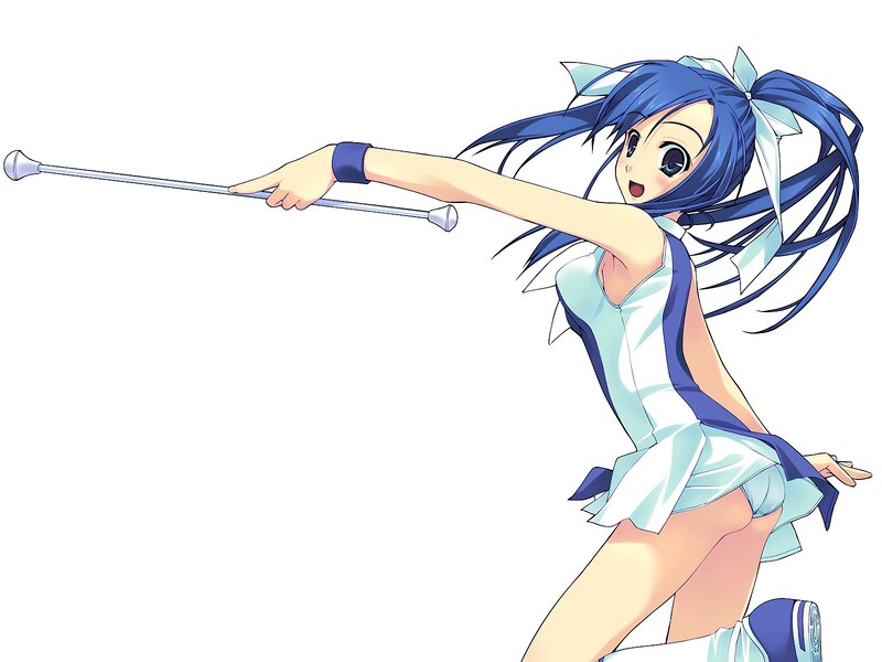 Blue-haired Girl with Baton — Blue