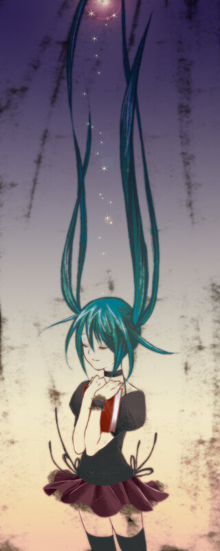 blue-haired girl with book