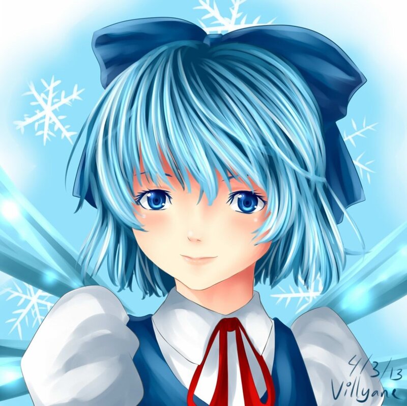 Blue-haired Girl with Bow — Blue