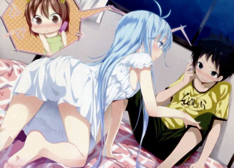 Blue-haired Girl with Boy