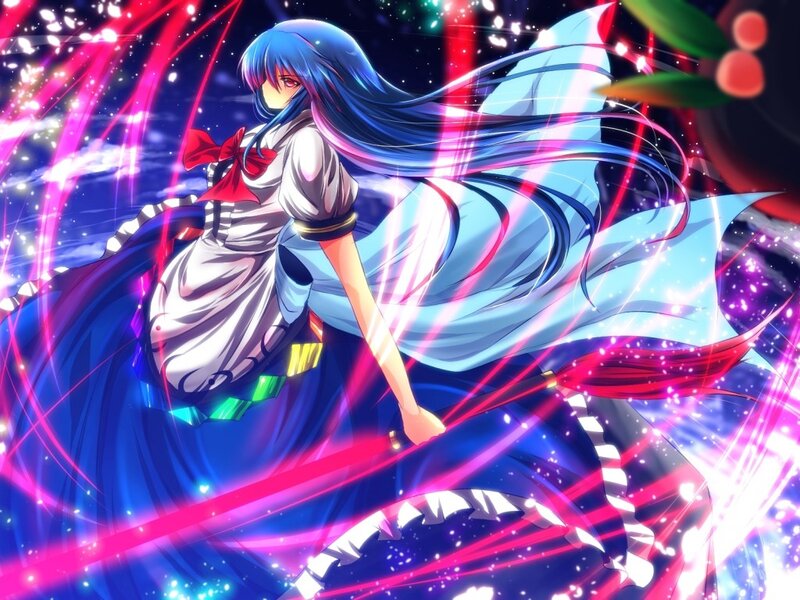 Blue-haired Girl with Broom — Blue