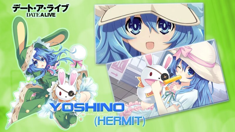 Blue-haired Girl with Bunny — Green, Playful